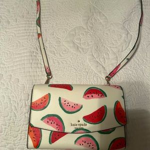Gently used watermelon print Kate Spade purse